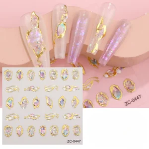 Nail Art Stickers - Gold Ethereal (ZC-0447)